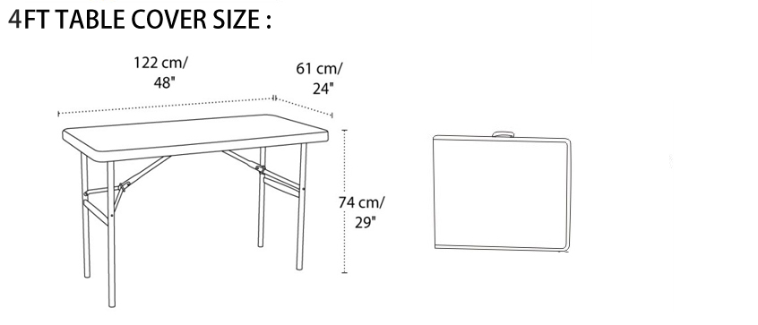 Standard Table Cover 4FT with Custom Graphics