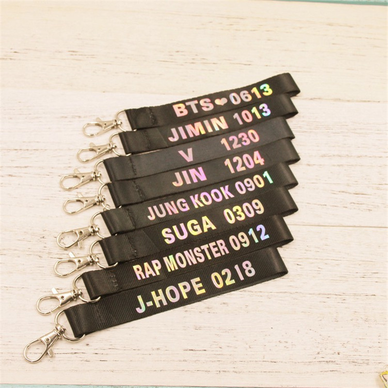 Us 1 Allkpoper Kpop Bts Laser Lanyard Keychain Bangtan Boys Cellphone Holder Strap Jung Kook V M Allkpoper Com