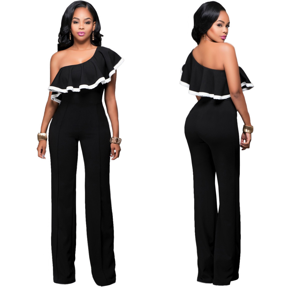 single shoulder jumpsuit