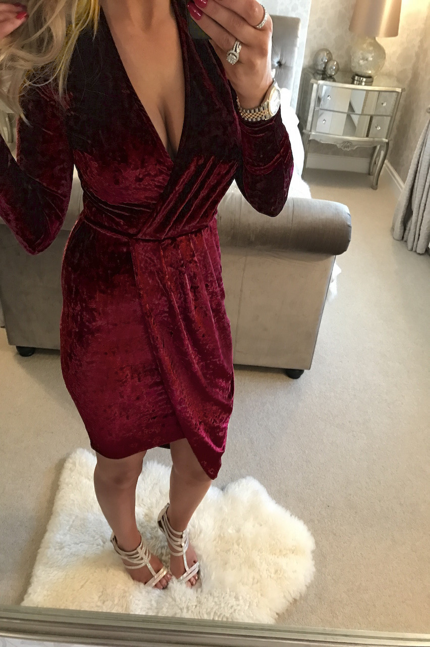 velvet night dress
