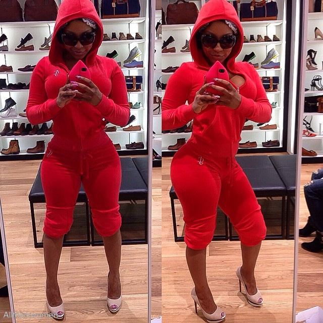 red hoodie jumpsuit