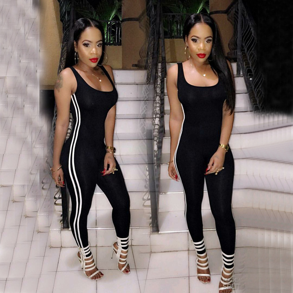 black sport jumpsuit