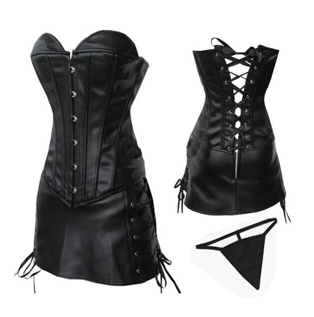 Wholesale Leather Corset Buckle With Black Tone Skirt 12709 1