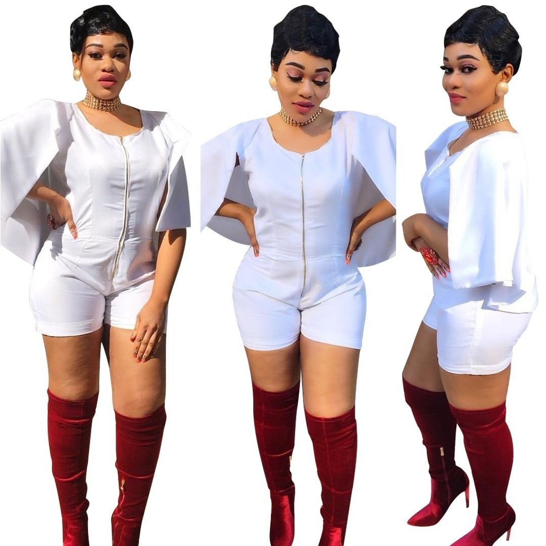 white cloak jumpsuit