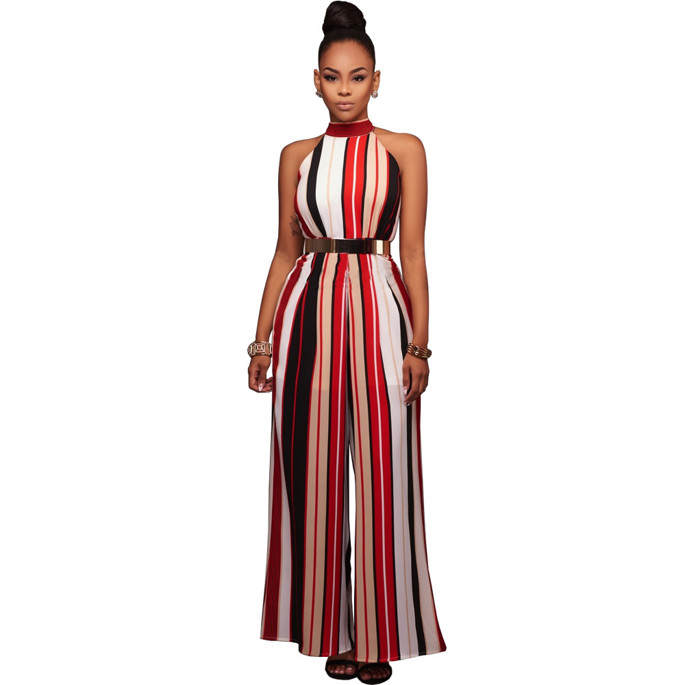 red and gold jumpsuit