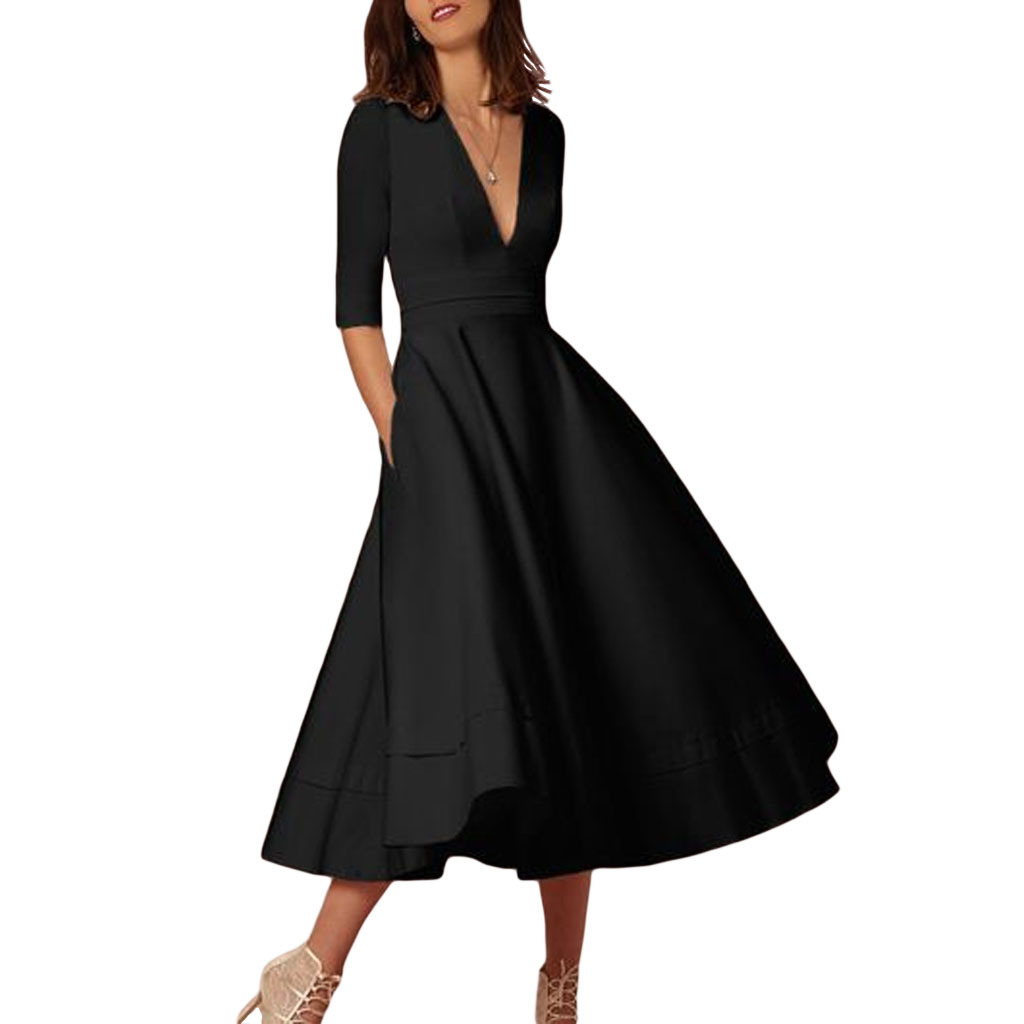 half sleeve skater dress