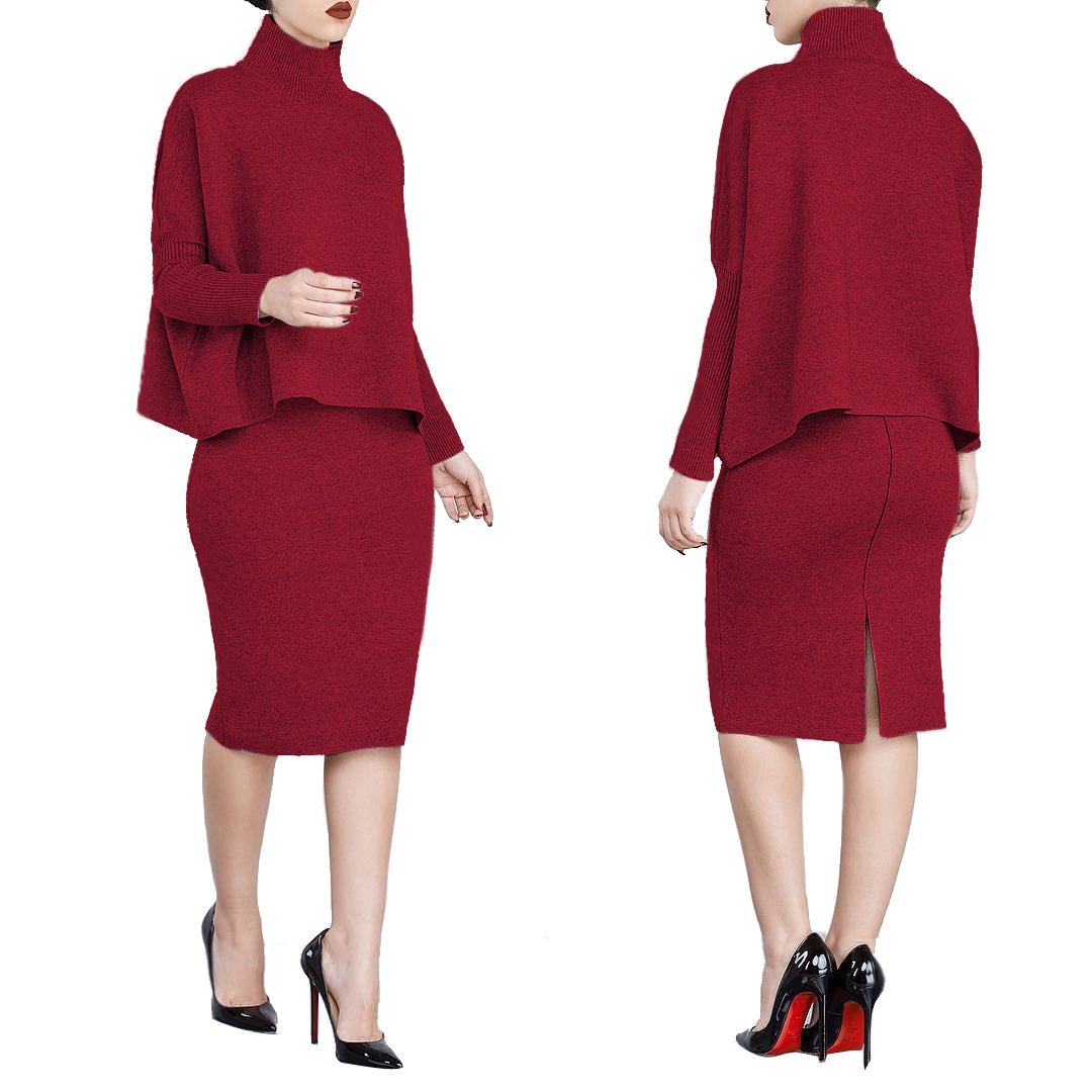 two piece knit dress