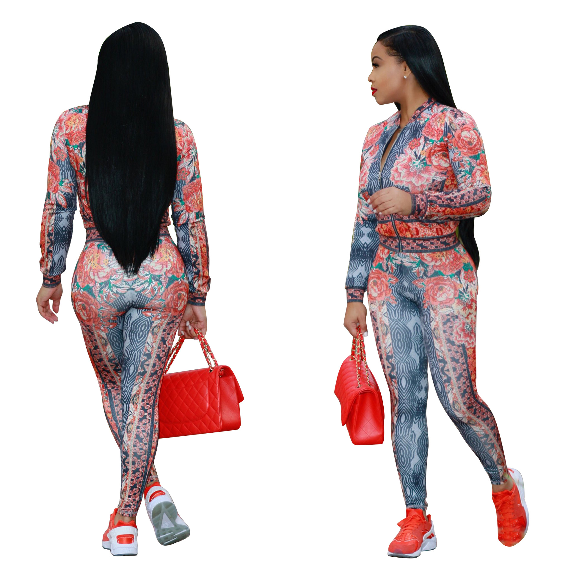 floral print tracksuit