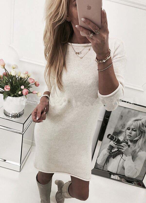 high low sweater dress