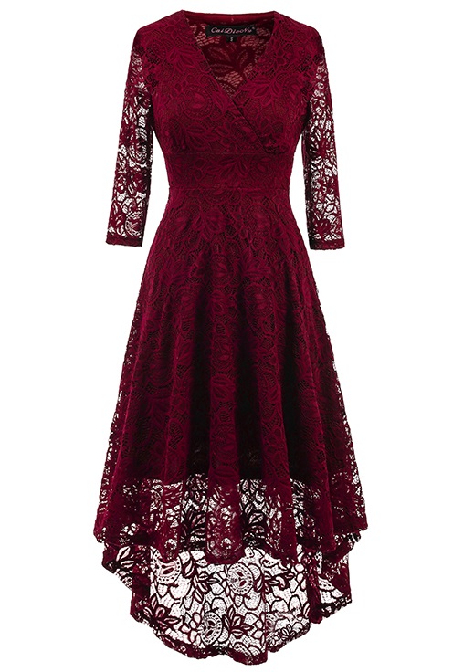 Long Sleeve High Low Dress