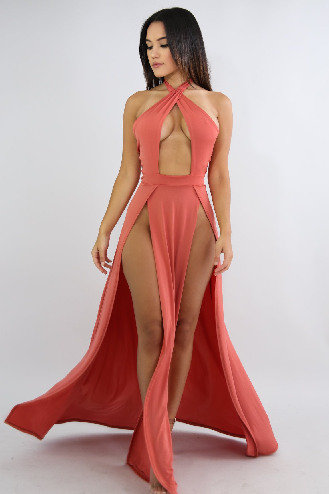 Reviews High Cut Y Long Halter Dress M Global Lover High Cut Y Long Halter Dress