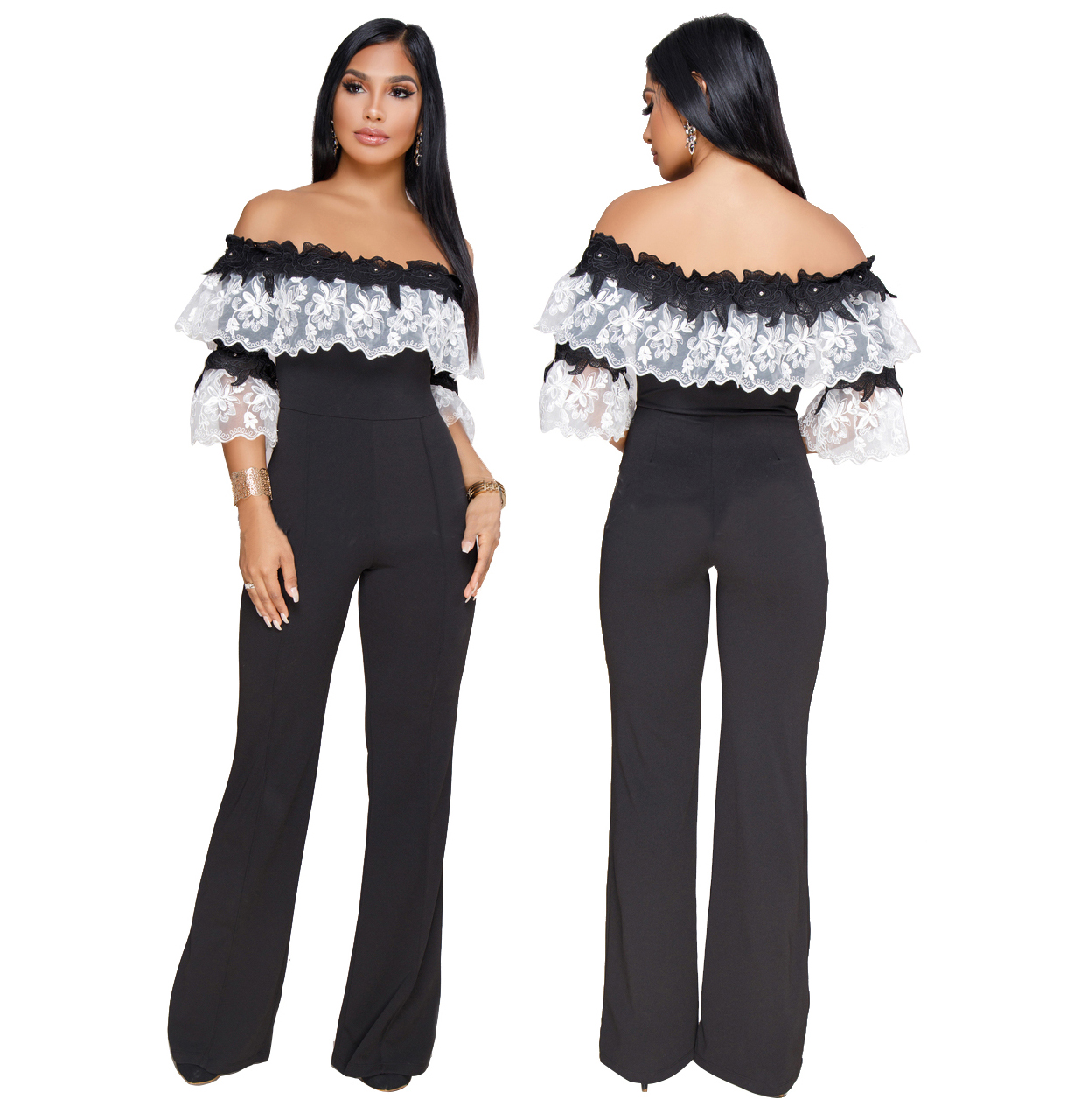 formal off shoulder jumpsuit