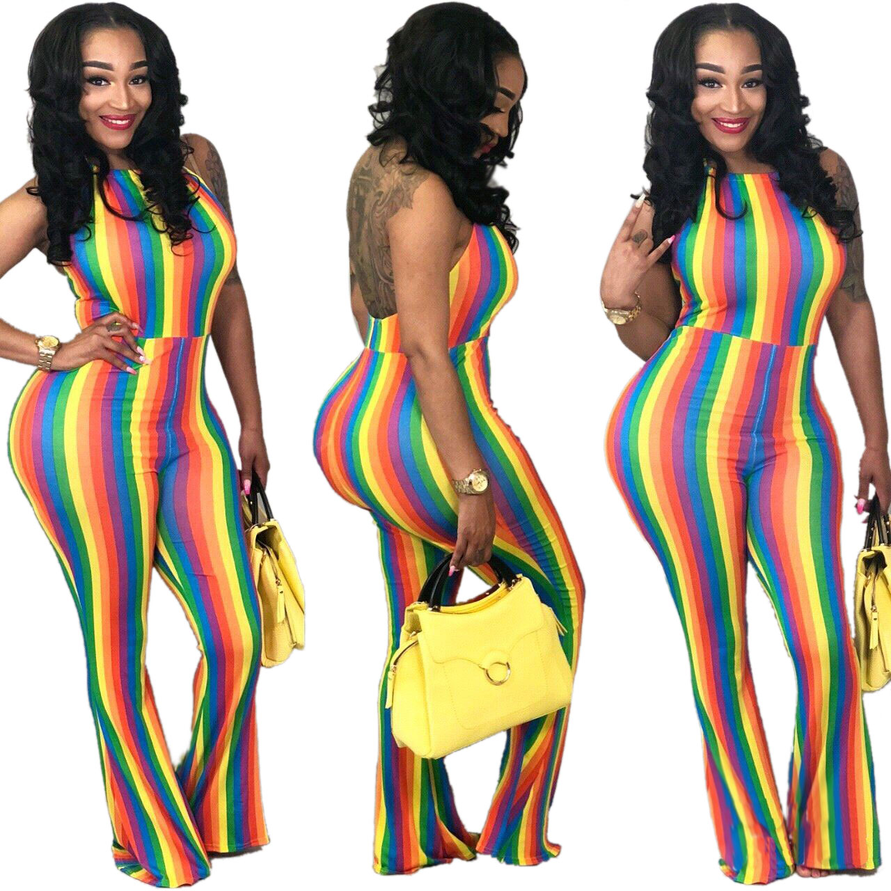 colorful jumpsuit