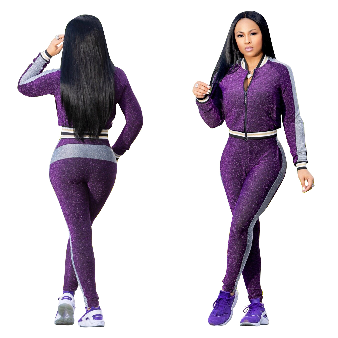 purple tracksuit