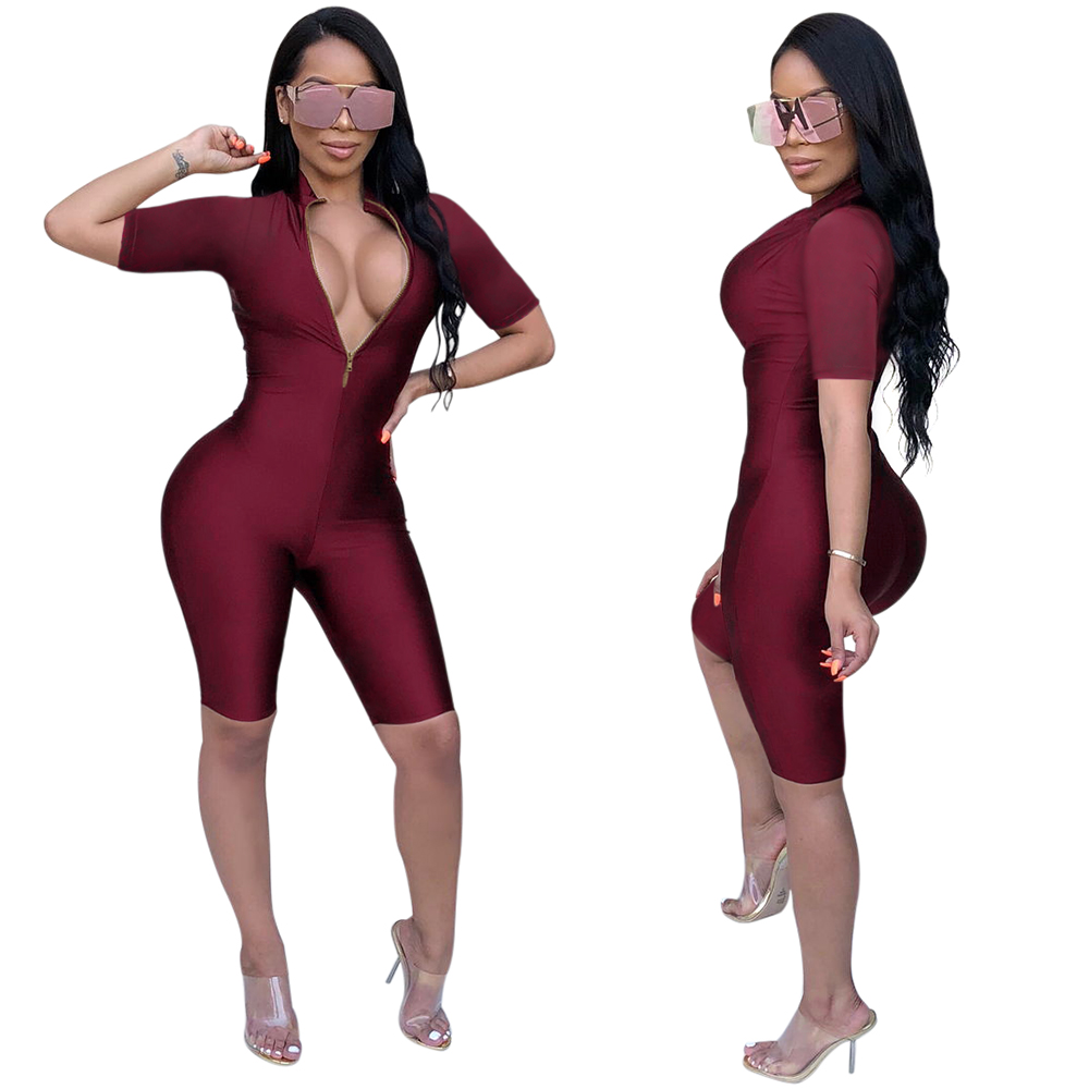 red tight jumpsuit