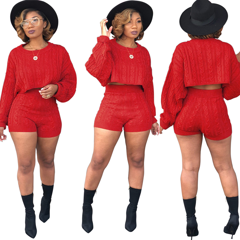 sweater two piece short set