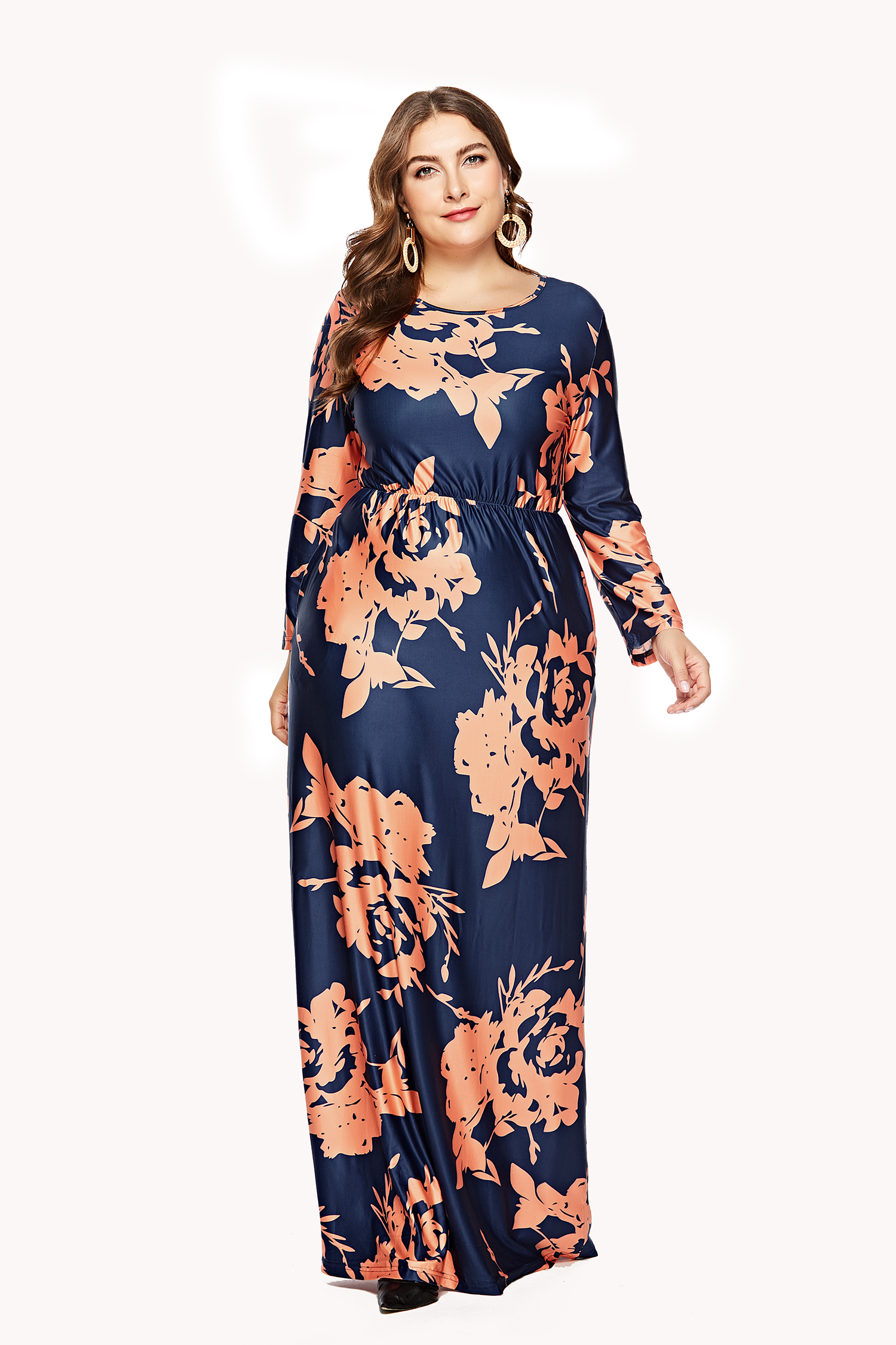 long sleeve floral maxi dress