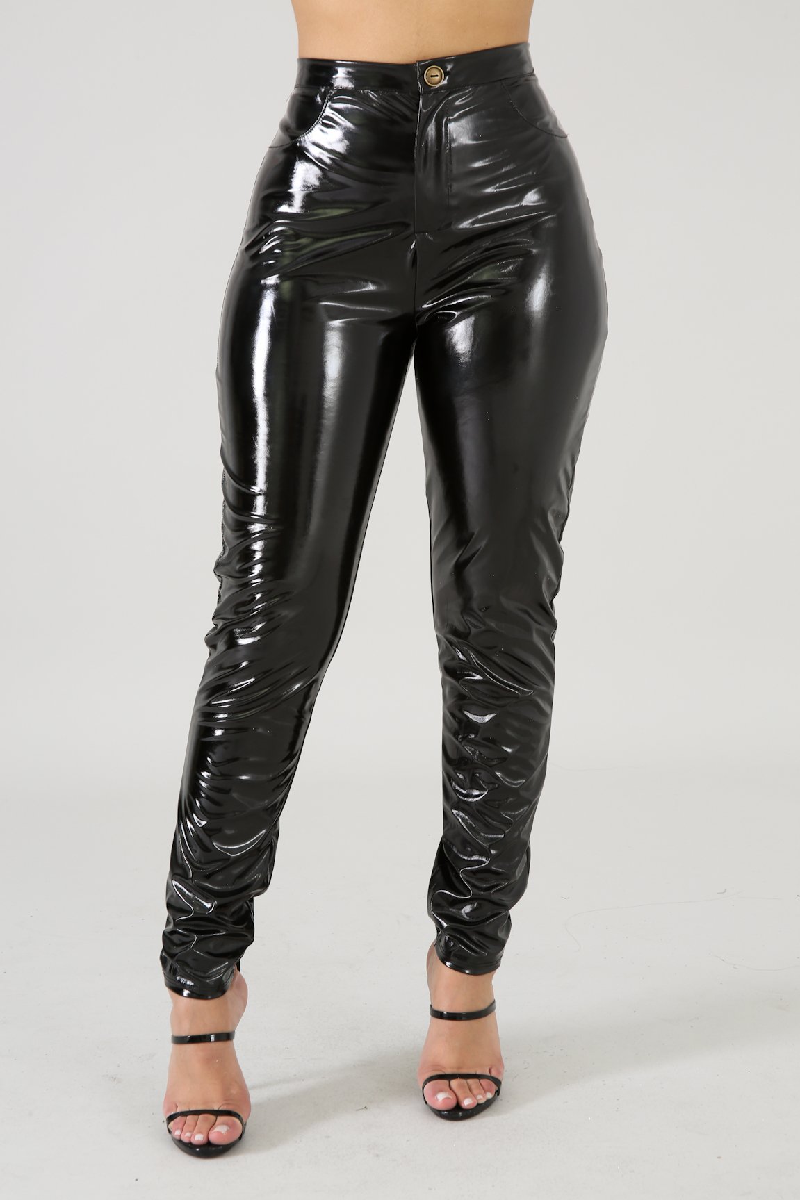 high waisted leather pants