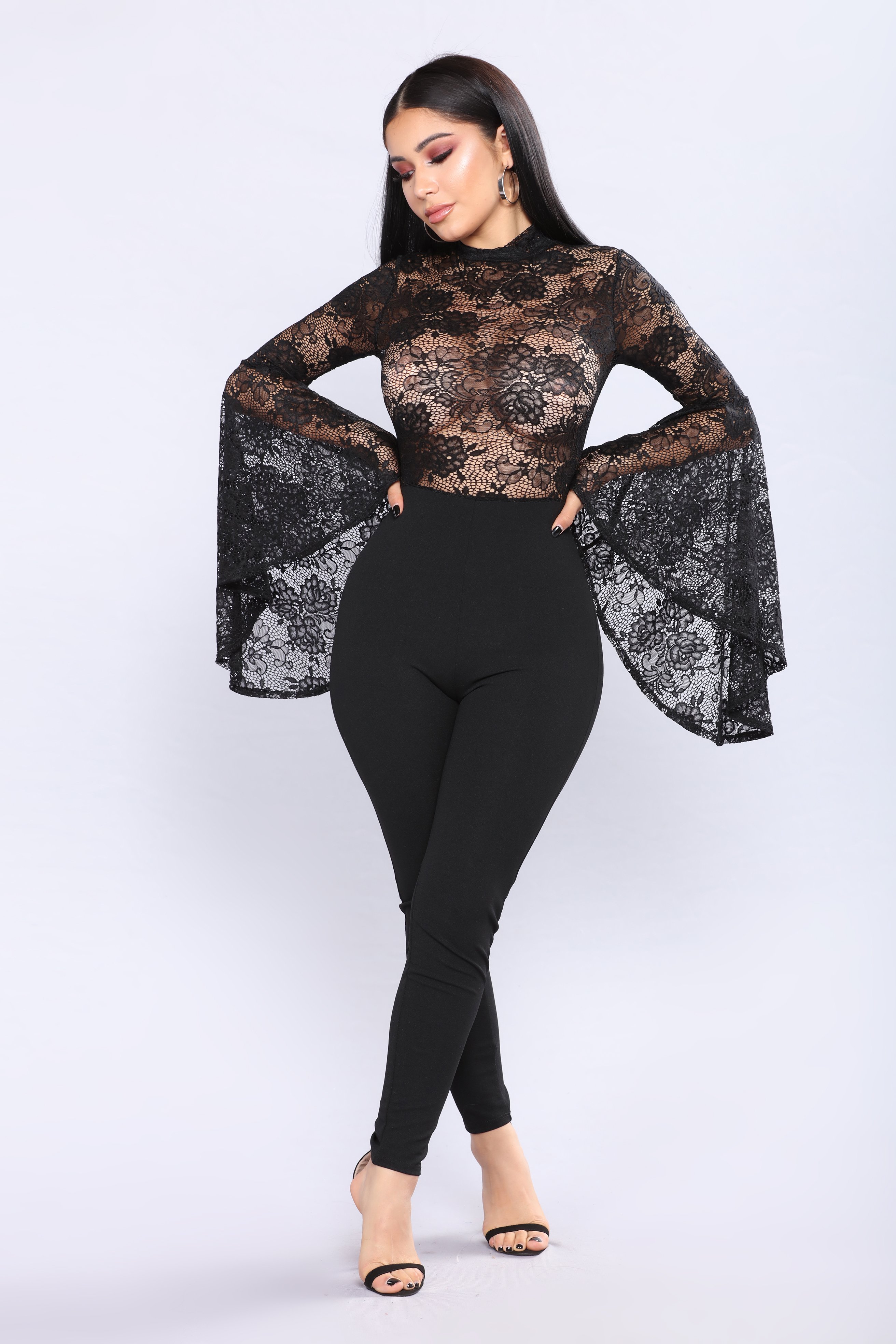 all black lace jumpsuit