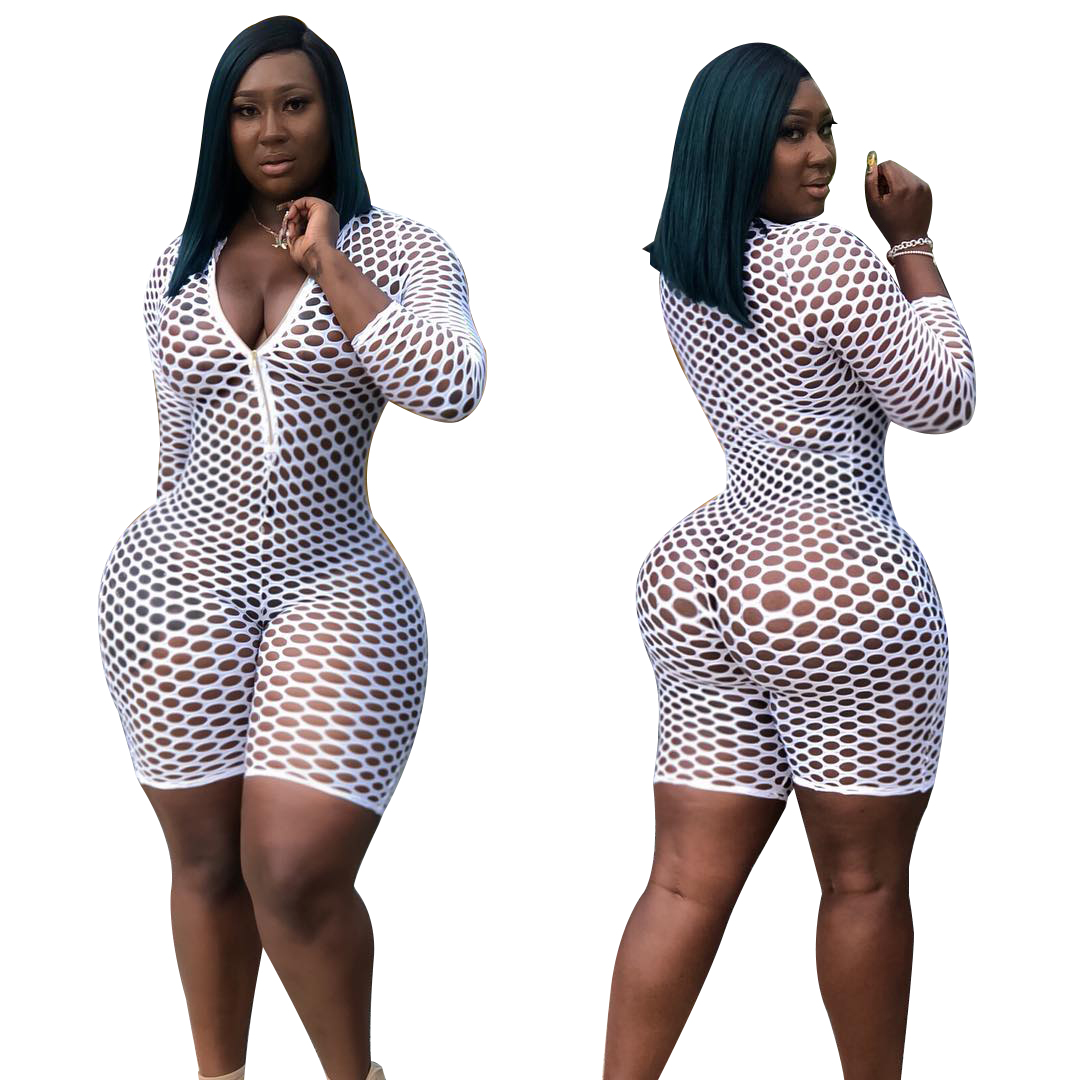 fishnet bodycon jumpsuit