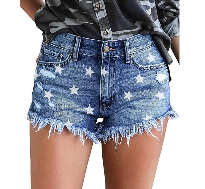 denim shorts with stars