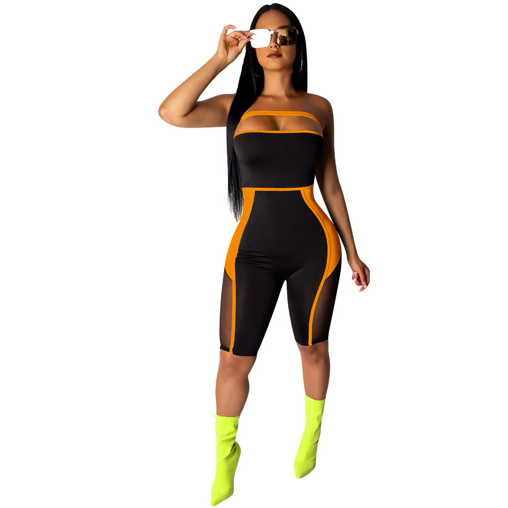 strapless tight romper