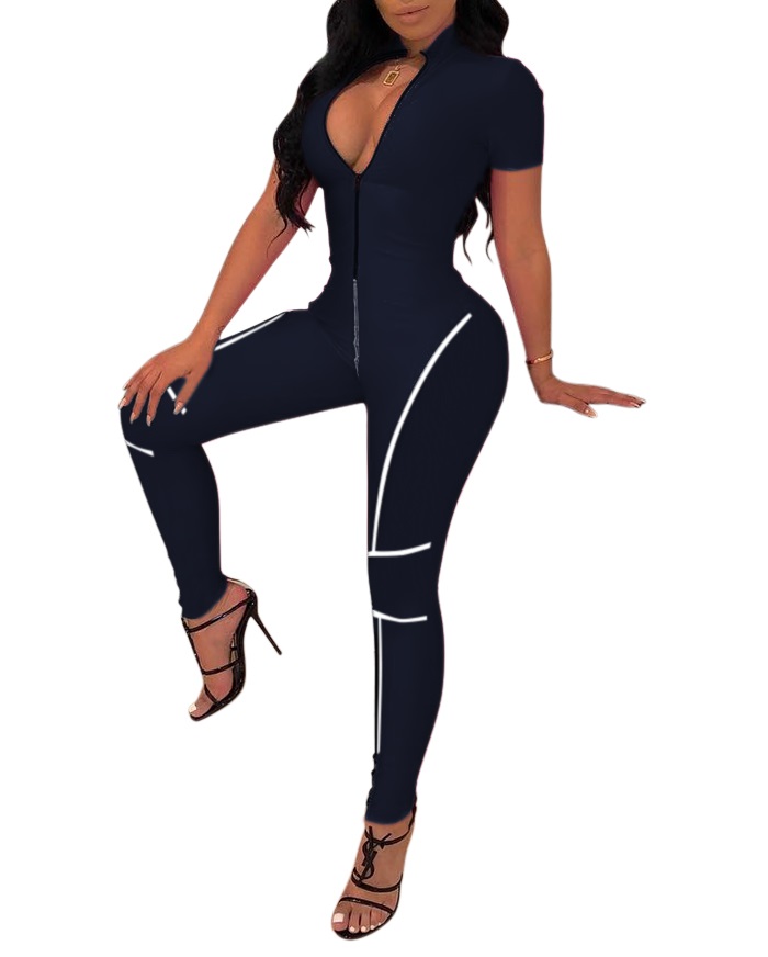 zipped up jumpsuit