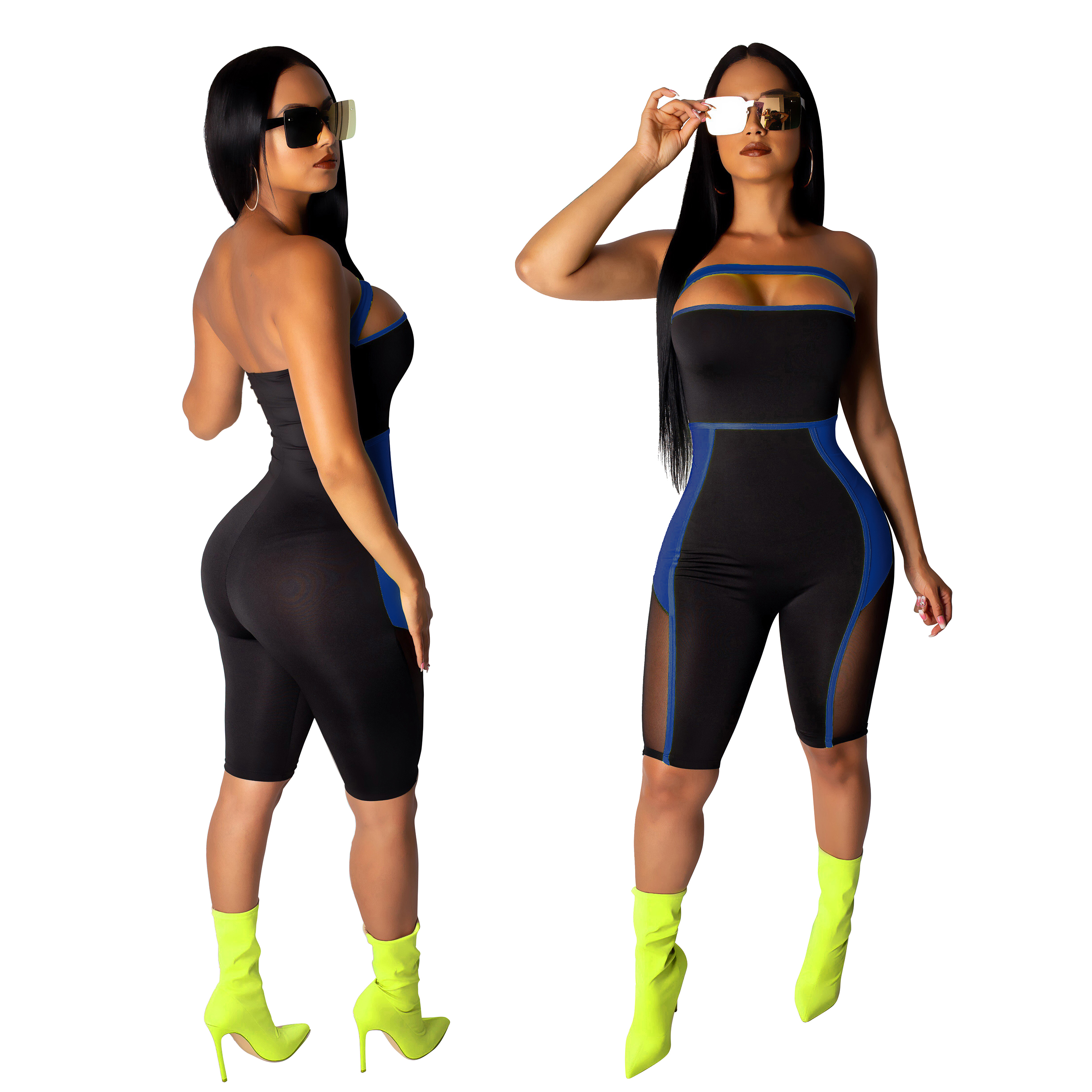 form fitting strapless romper