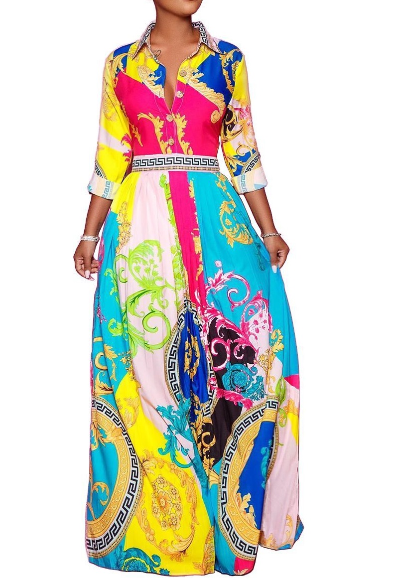 colorful maxi dresses 2019