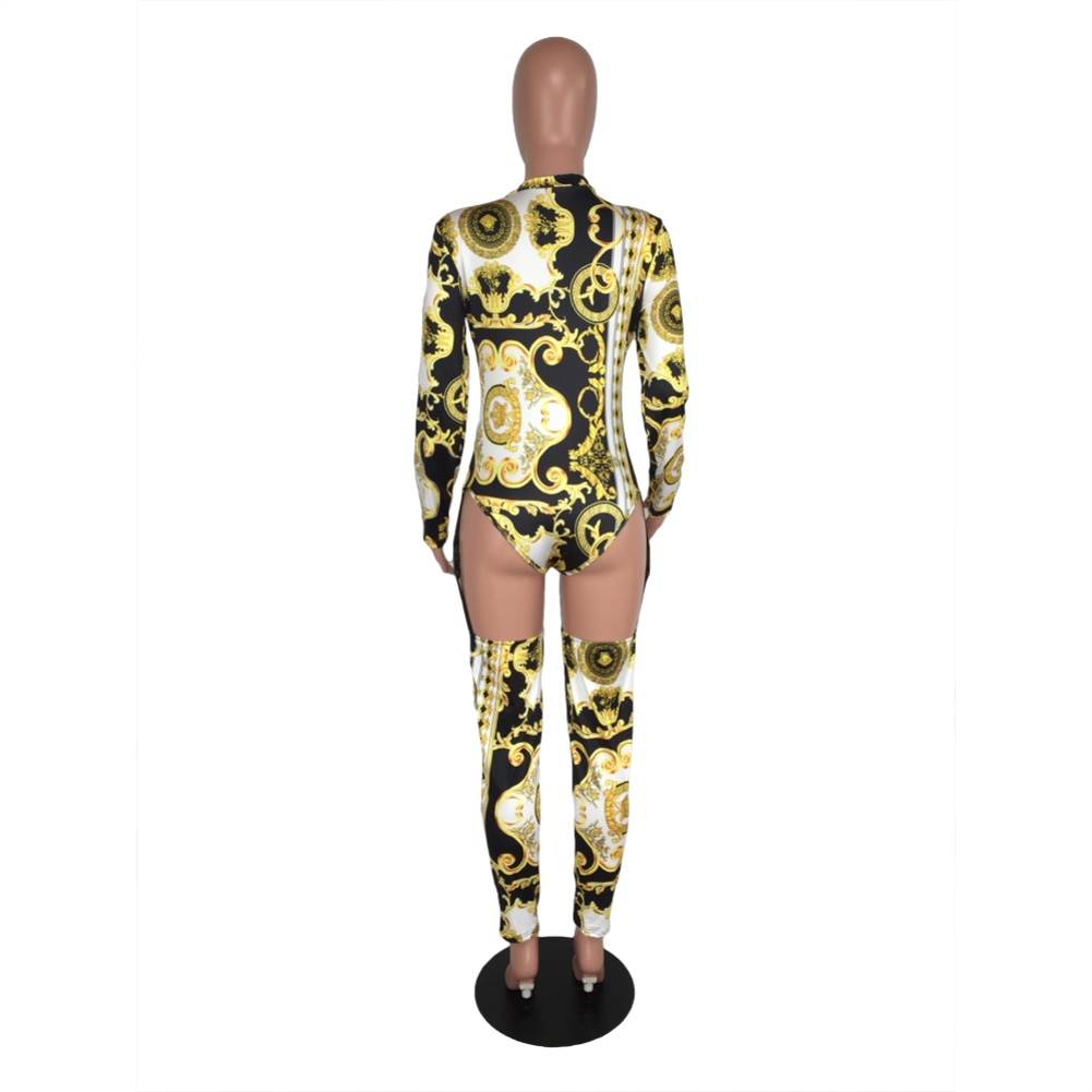 african print bodysuit