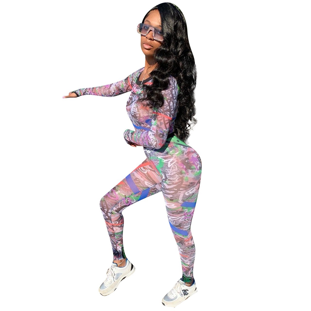 long sleeve bodycon jumpsuit