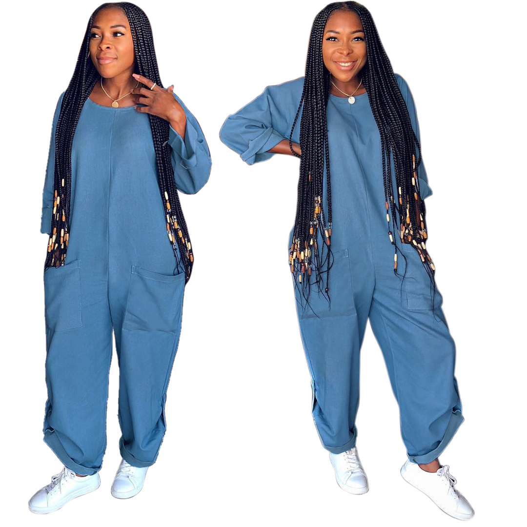 long sleeve loose jumpsuit