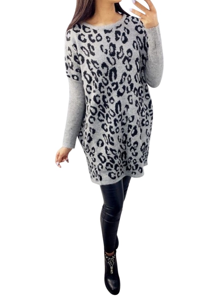 leopard sweater dress