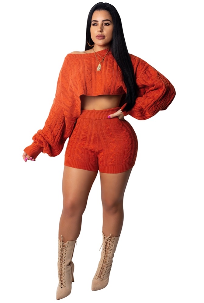 sweater crop top set