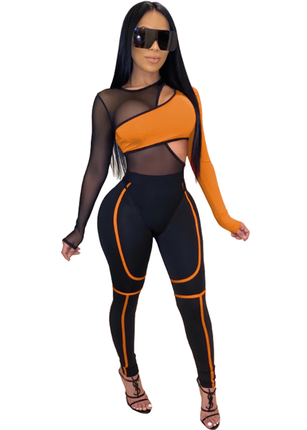 long sleeve bodycon jumpsuit