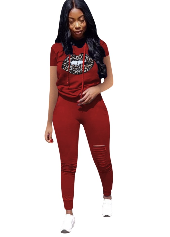 short sleeve sweat suit