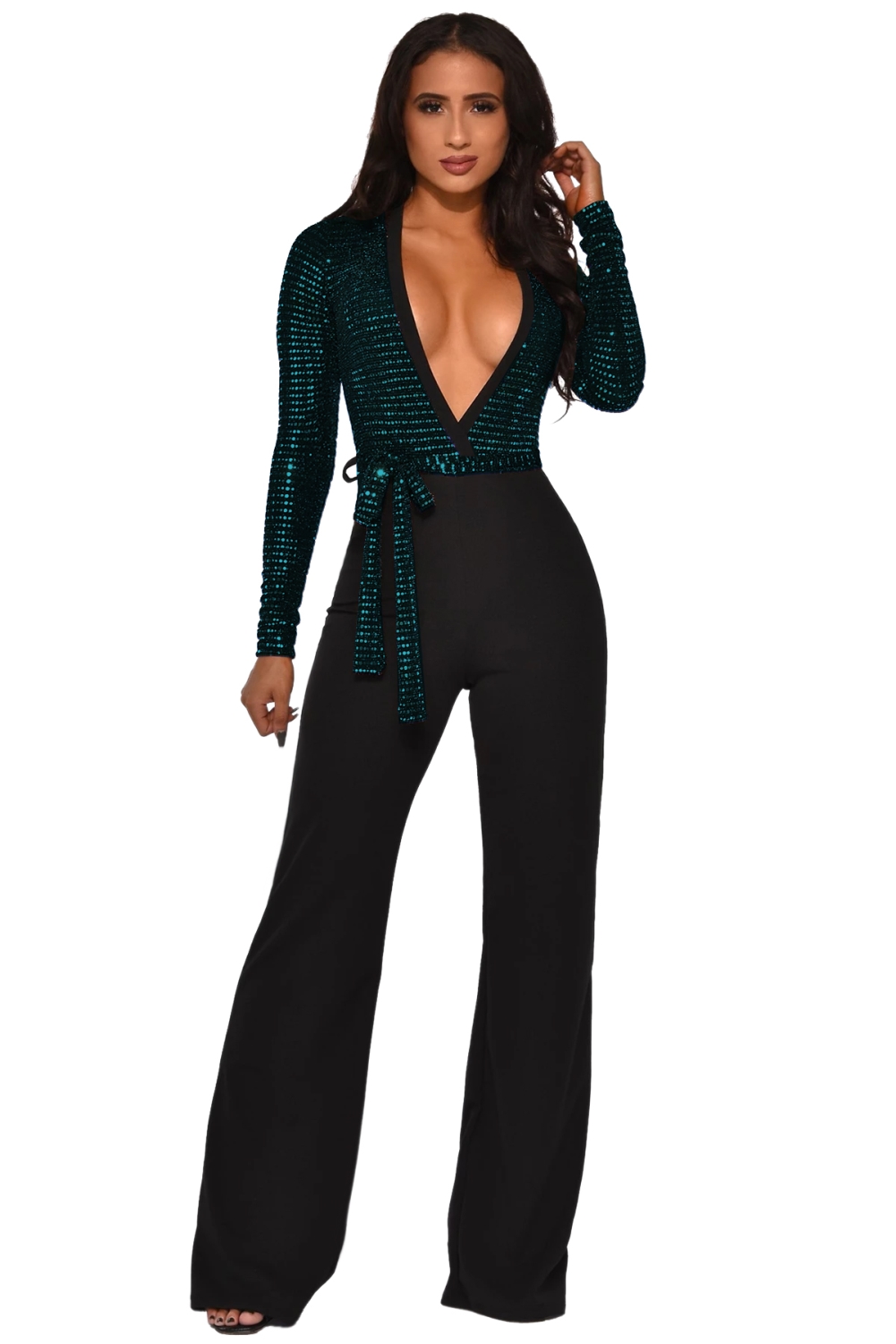 one piece evening jumpsuit