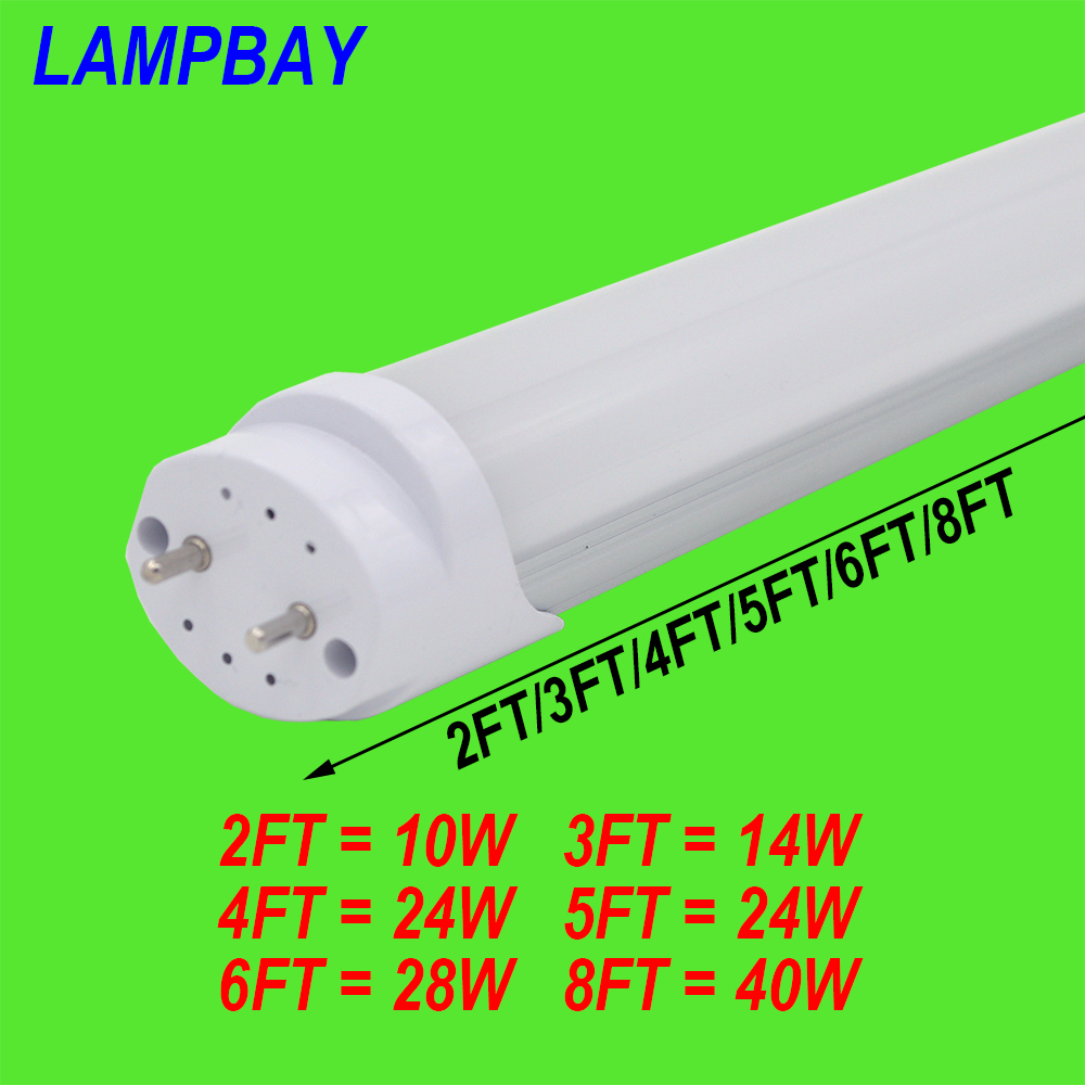 LED Tube lights T8 G13 bi pins 85277V 2ft.=10W 3ft.=14W 4ft.=24W 5ft