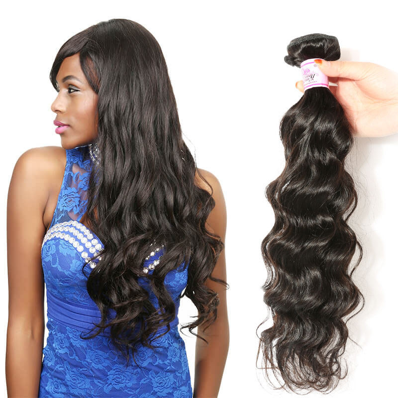 Beauty Mongolian Natural Wave Virgin Hair Weave 100g