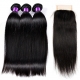 Hot Beauty Malaysian Mix Product 3pcs Hair Heave + Straight Hair Closure