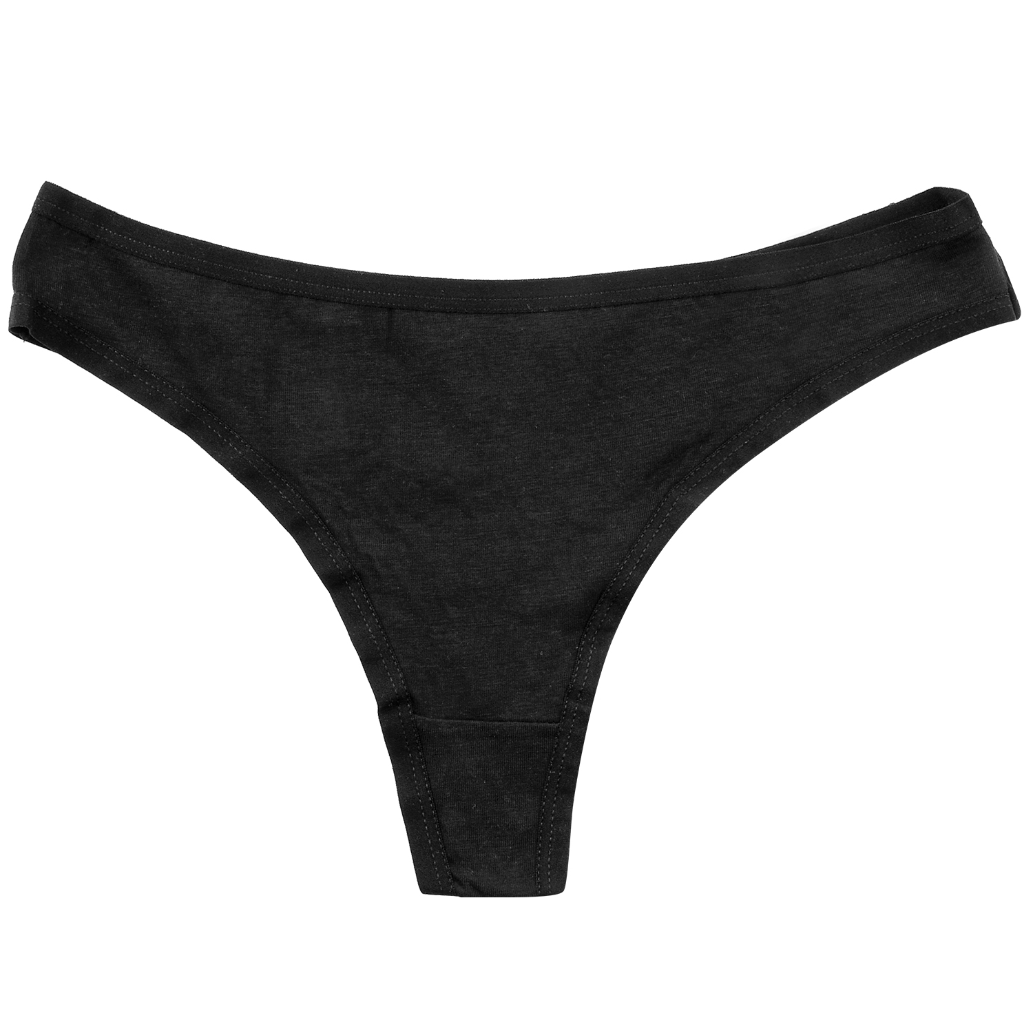 black cotton thongs