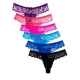 Women’s Bow-knot Hot Sale Underwear Thongs Women’s Lace Panties Sexy Transparent Thong G-string Panties for Women(6pcs/lot)