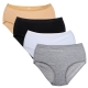 Closecret Women Black Cotton Classic Briefs Panties (Pack of 4)