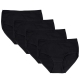 Closecret Women Black Cotton Classic Briefs Panties (Pack of 4)