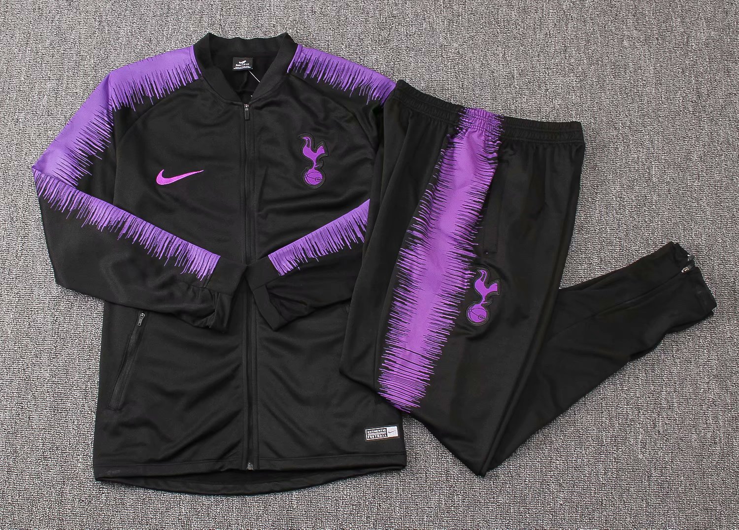 Us 38 8 Tottenham Hotspur Jacket Pants Training Suit Black Stripe 2018 19 M Fcsoccerworld Com