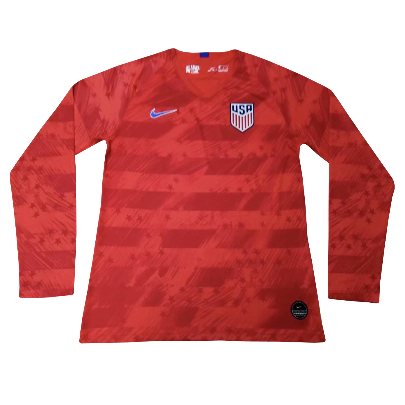 USA 2019 Away Jersey Long Sleeve Mens 