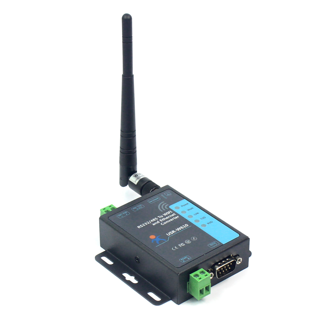RS232 RS485 Serial To WiFi and Ethernet Converte USR-W610 Support TCP Server//TCP