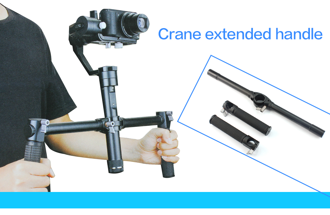 ZHIYUN Crane Gimbal Dual Handheld Extended Handle Grip Bracket Antiskid Bar