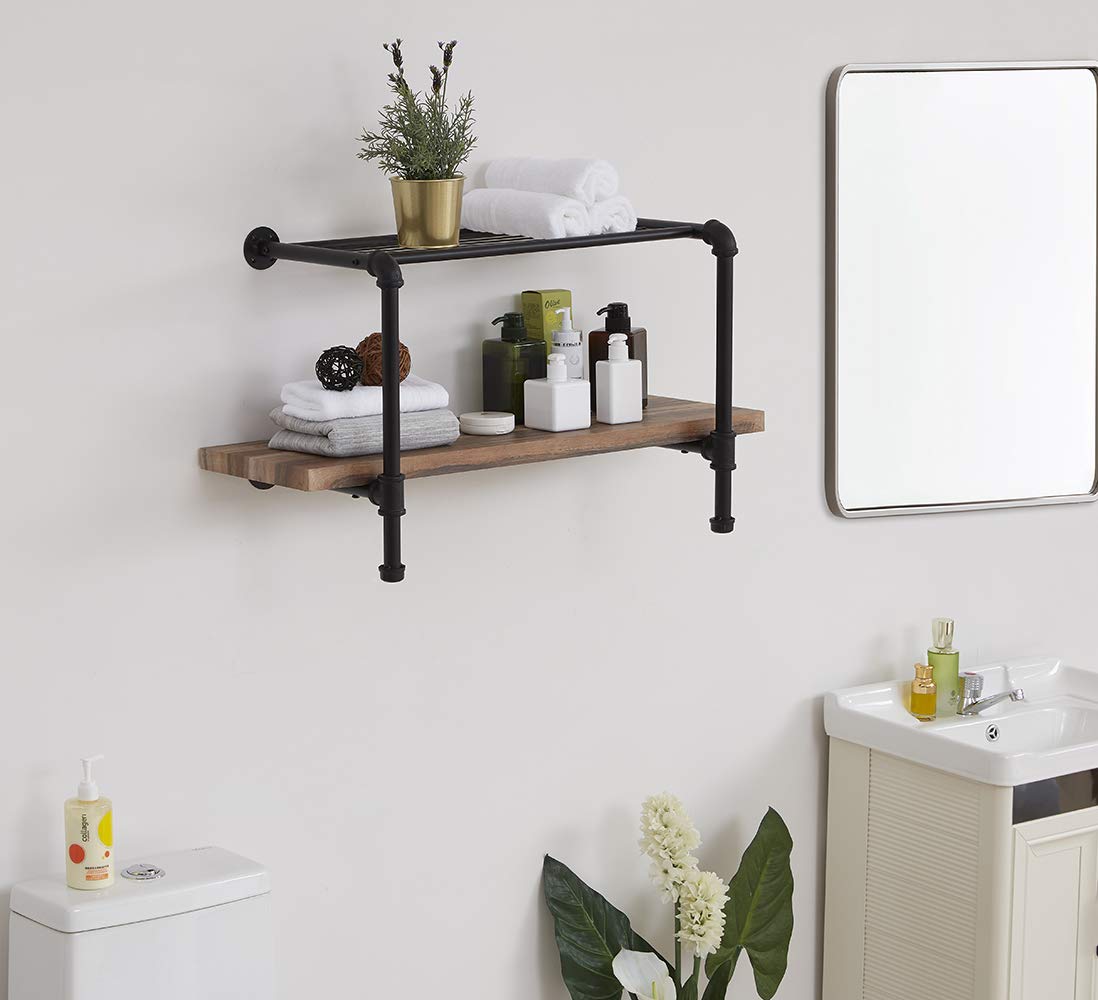 wall mounted bathroom shelf unit