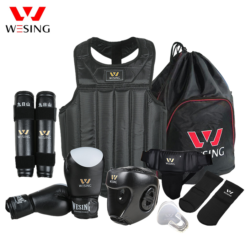 Martial Arts Gear Wushu Sanda Protector Set 8 Pcs Compeion Martial Arts Gear Wushu Sanda Protector Set 8 Pcs Compeion Equipment For Training